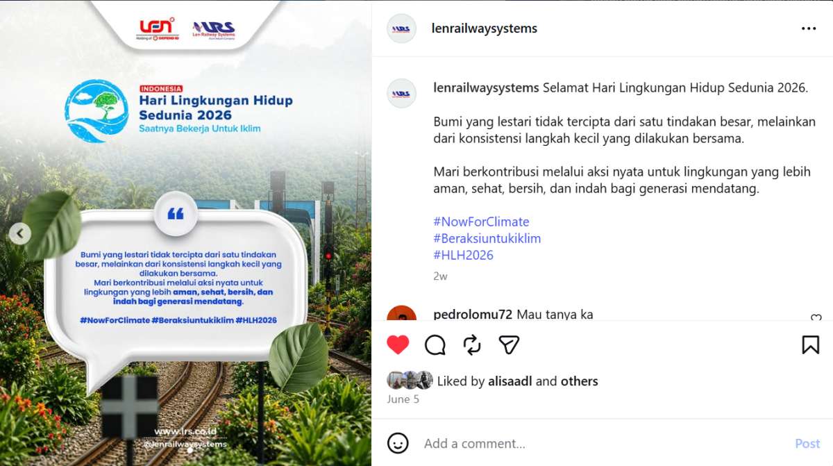 LRS & HSSE Info "Hari Lingkungan Hidup Sedunia"